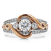 Buy 14K White & Rose Gold Infinity Engagement Ring